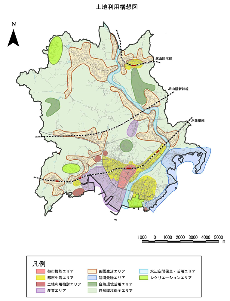 第5次赤穂市国土利用計画の土地利用構想図